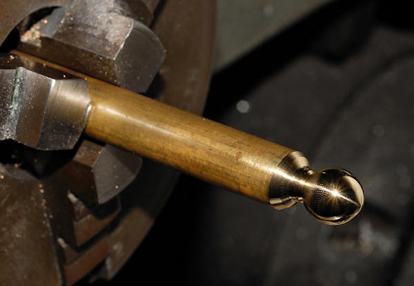 photo of the first ball turned